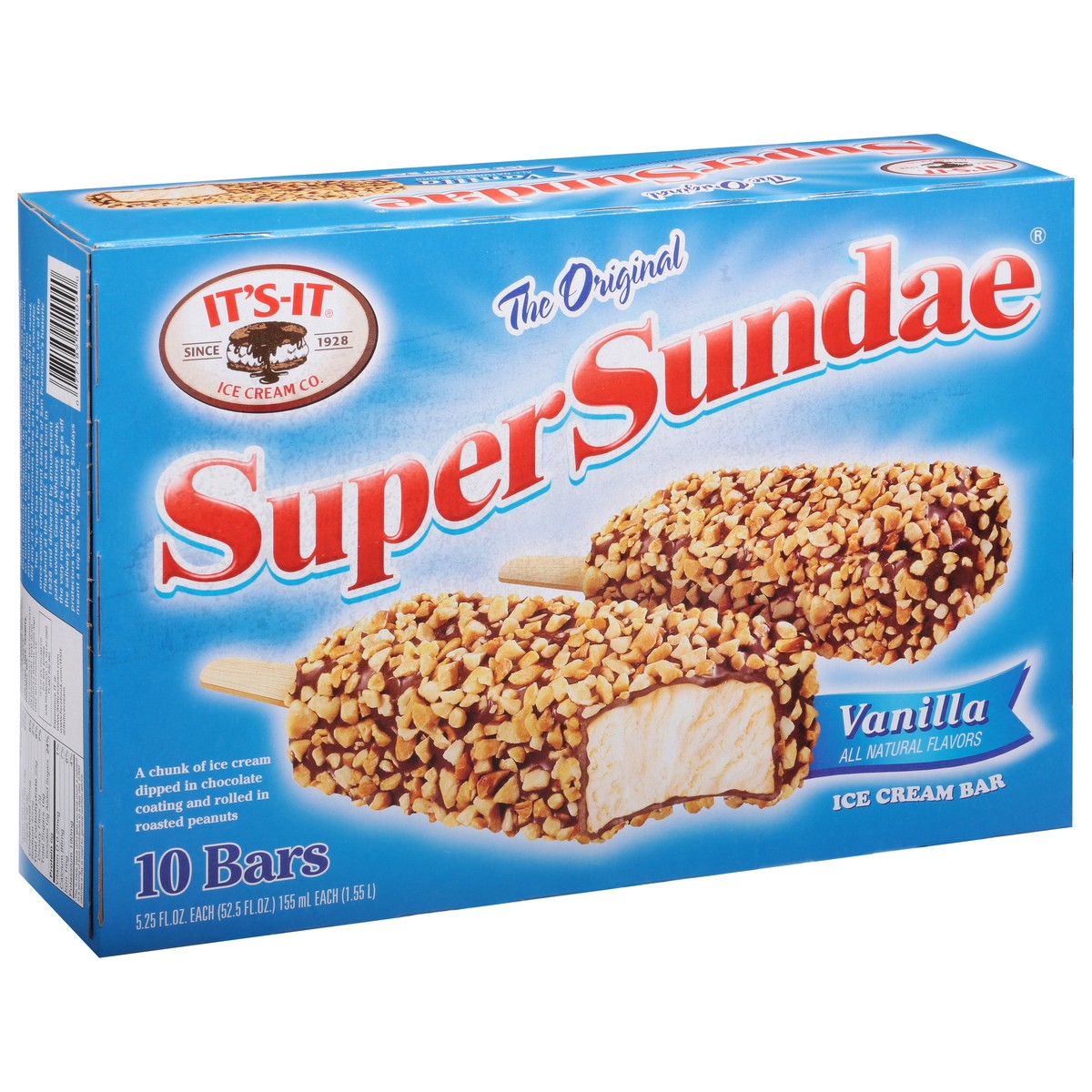 slide 6 of 9, It's-It Super Sundae Vanilla Ice Cream Bar 10 - 5.25 fl oz Bars, 10 ct