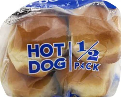 Lewis Bakeries White Half Pack Hot Dog Buns, 7.5 oz, 4 Count
