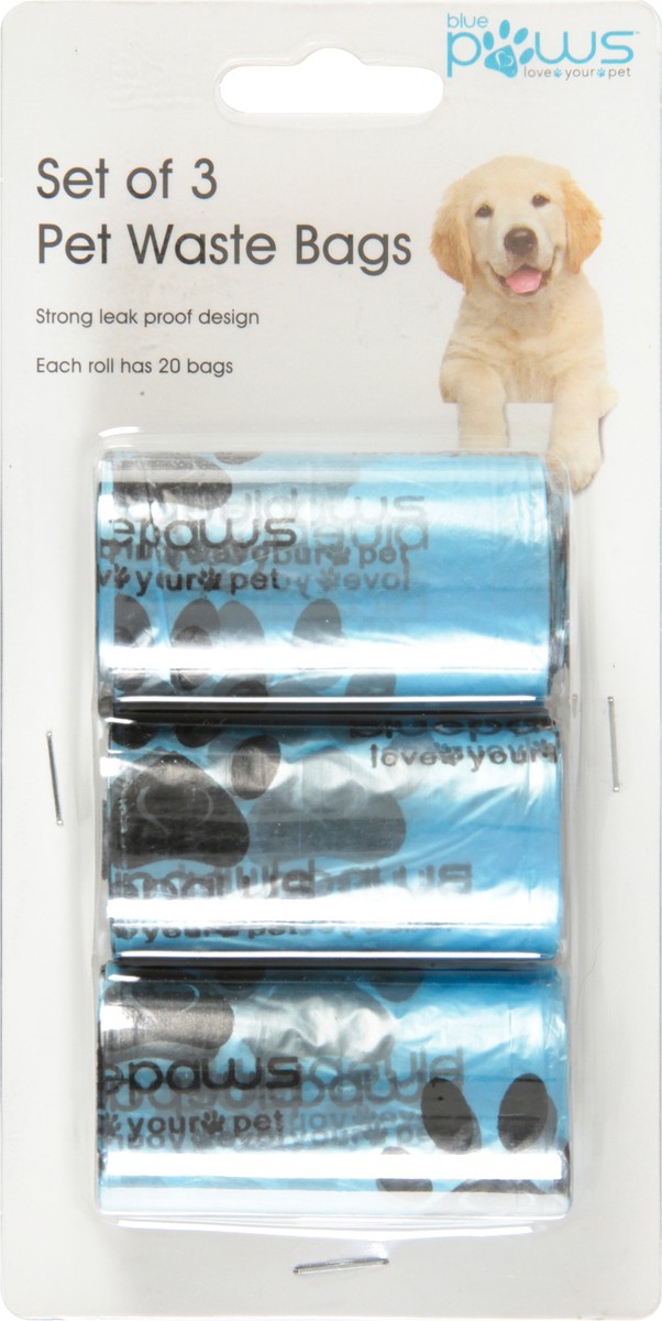 slide 7 of 7, Blue Paws Set of 3 BLU-0160 Pet Waste Bags 3 - 1 ea, 1 ct