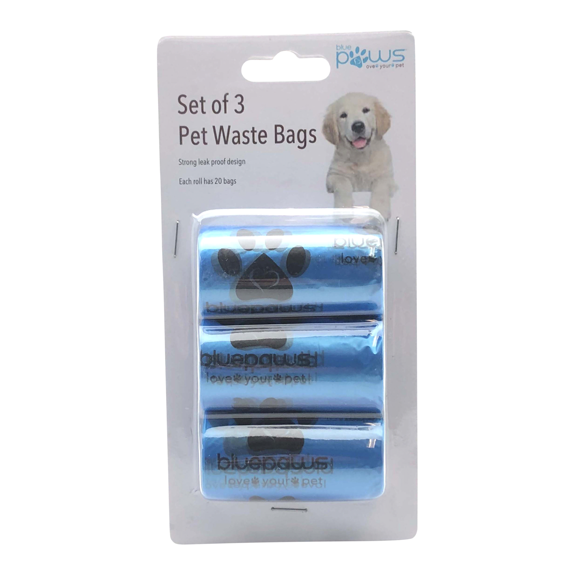 slide 1 of 1, Blue Paws Pet Waste Bags, 1 ct