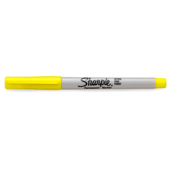 slide 1 of 1, Sharpie Color Burst Permanent Markers Ultra-Fine Point Yellow, 1 ct