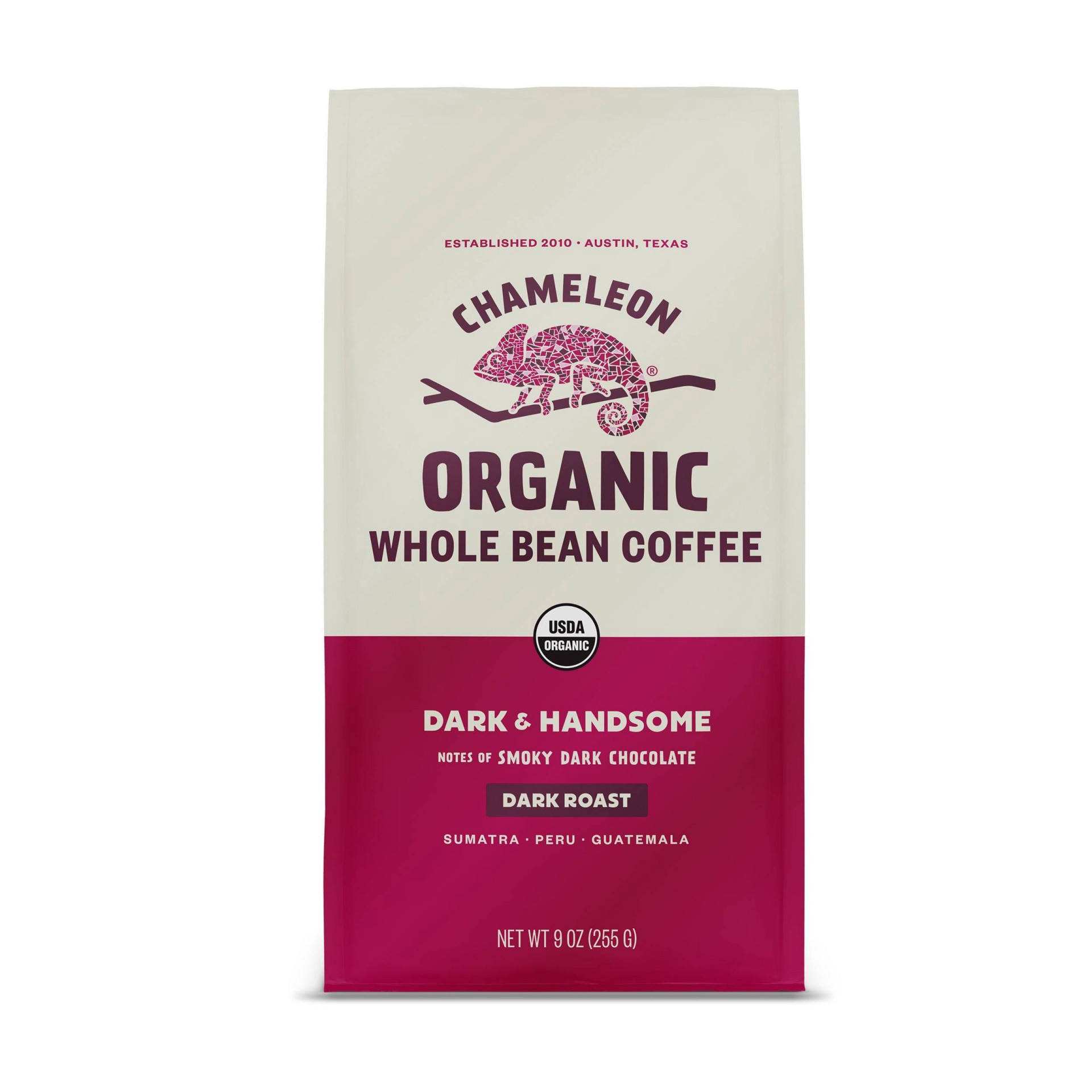 slide 1 of 6, Chameleon Cold-Brew Organic Dark & Handsome Whole Bean Coffee, 9 oz