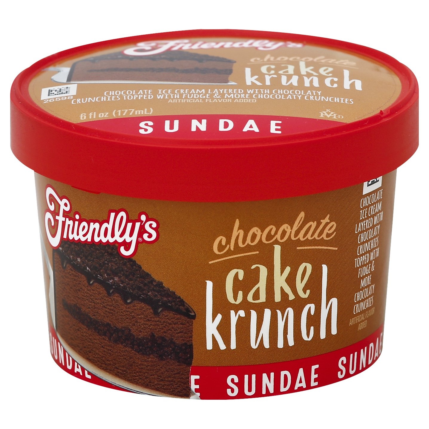 slide 1 of 1, Friendly's Chocolate Cake Krunch Sundae, 6 fl oz