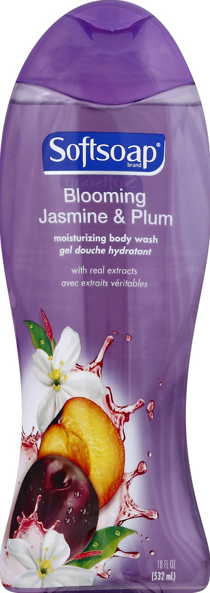 slide 3 of 6, Softsoap Blooming Jasmine & Plum Body Wash, 18 fl oz