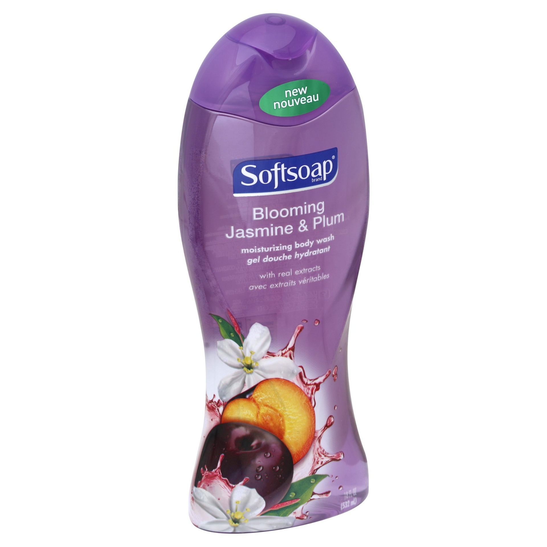 slide 1 of 6, Softsoap Blooming Jasmine & Plum Body Wash, 18 fl oz