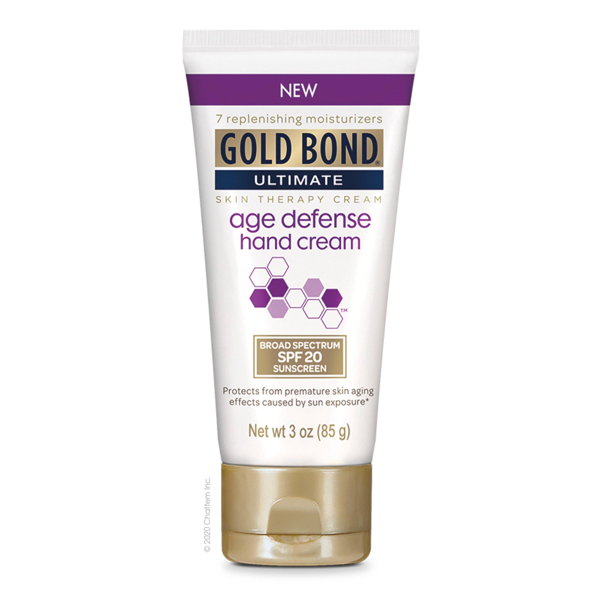 slide 1 of 5, Gold Bond Ultimate Broad Spectrum SPF 20 Sunscreen Age Defense Hand Cream 3 oz, 3 oz