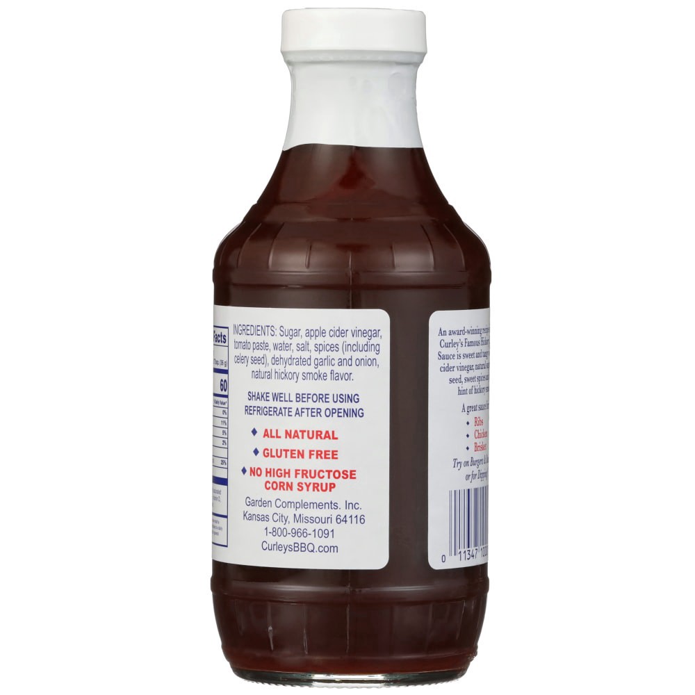 slide 2 of 3, Curleys Hickory Bbq, 20 oz