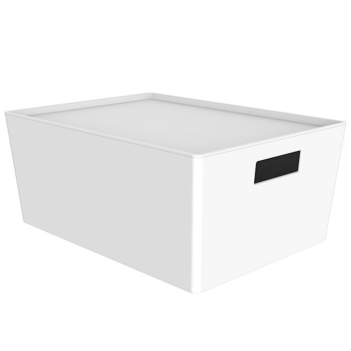 slide 1 of 5, Simply Essential Medium Stackable Storage Box, 1 ct