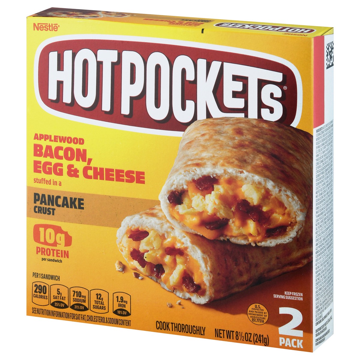 slide 4 of 9, Hot Pockets Frozen Snack Frozen Snack Bacon, Egg and Cheese Pancake Crust Sandwich, 8.5 oz