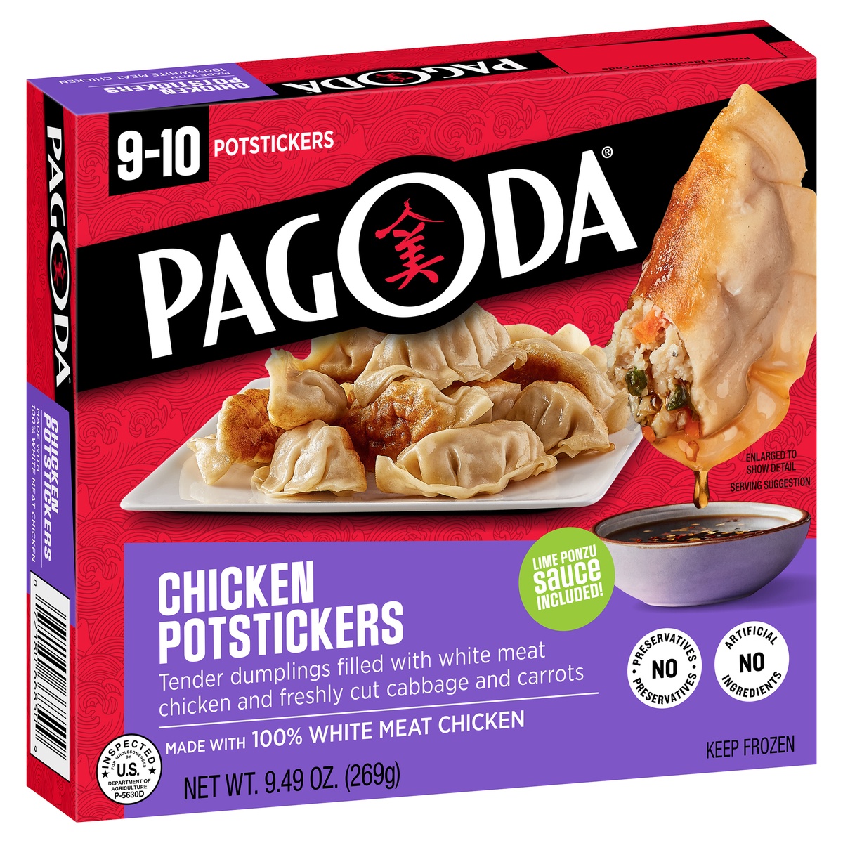 slide 2 of 9, Pagoda Express Chicken Potstickers 9.49 oz, 