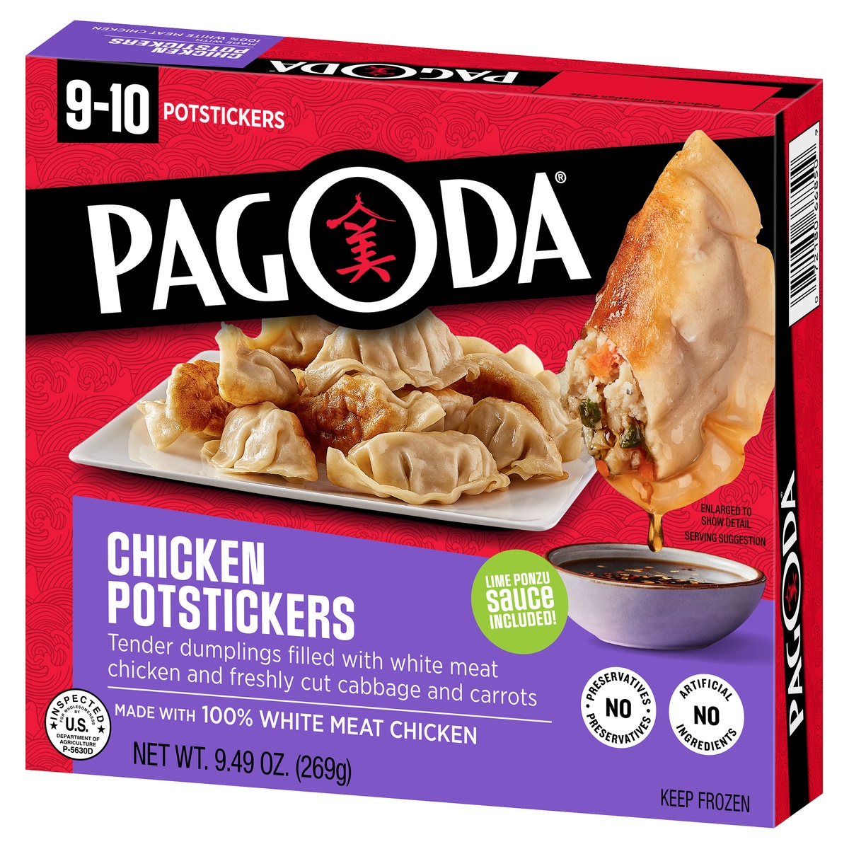 slide 3 of 9, Pagoda Express Chicken Potstickers 9.49 oz, 