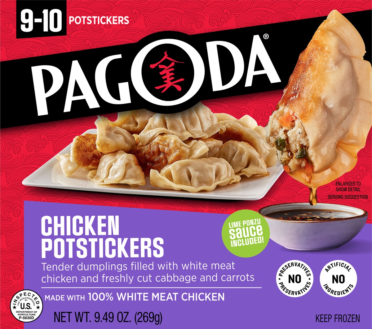 slide 6 of 9, Pagoda Express Chicken Potstickers 9.49 oz, 