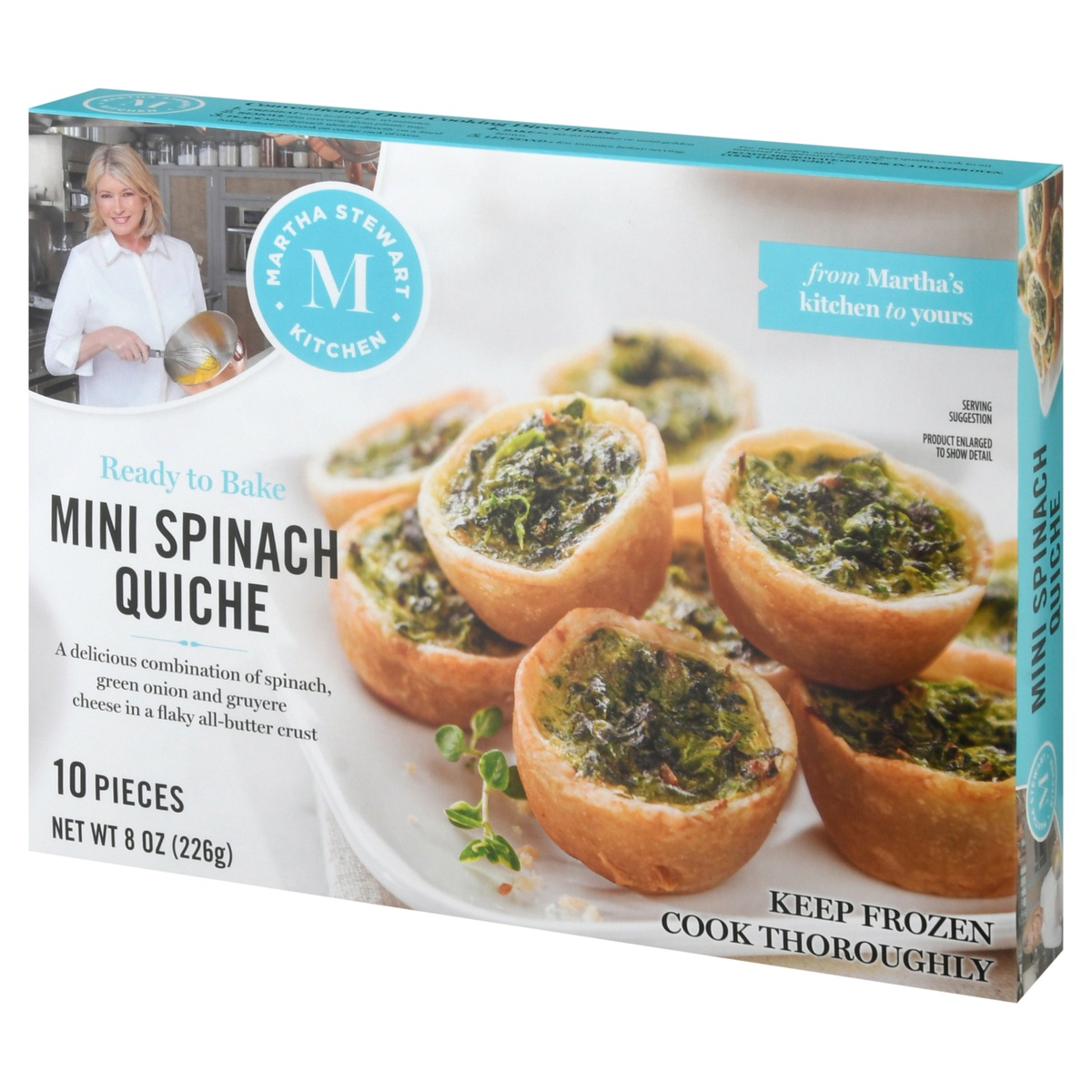 slide 3 of 9, Martha Stewart Kitchen Mini Spinach Quiche 10 10 10 ea Box, 10 ct