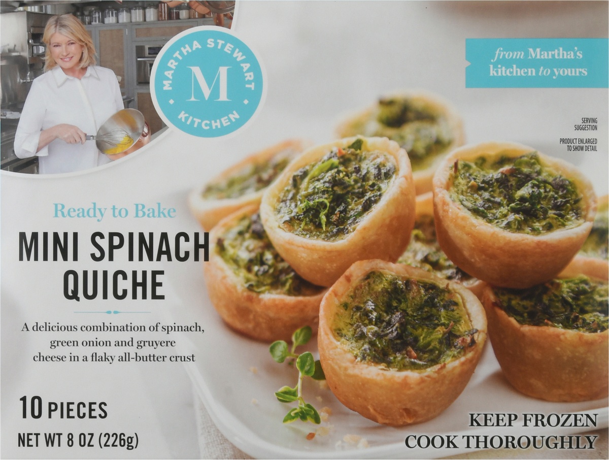 slide 6 of 9, Martha Stewart Kitchen Mini Spinach Quiche 10 10 10 ea Box, 10 ct