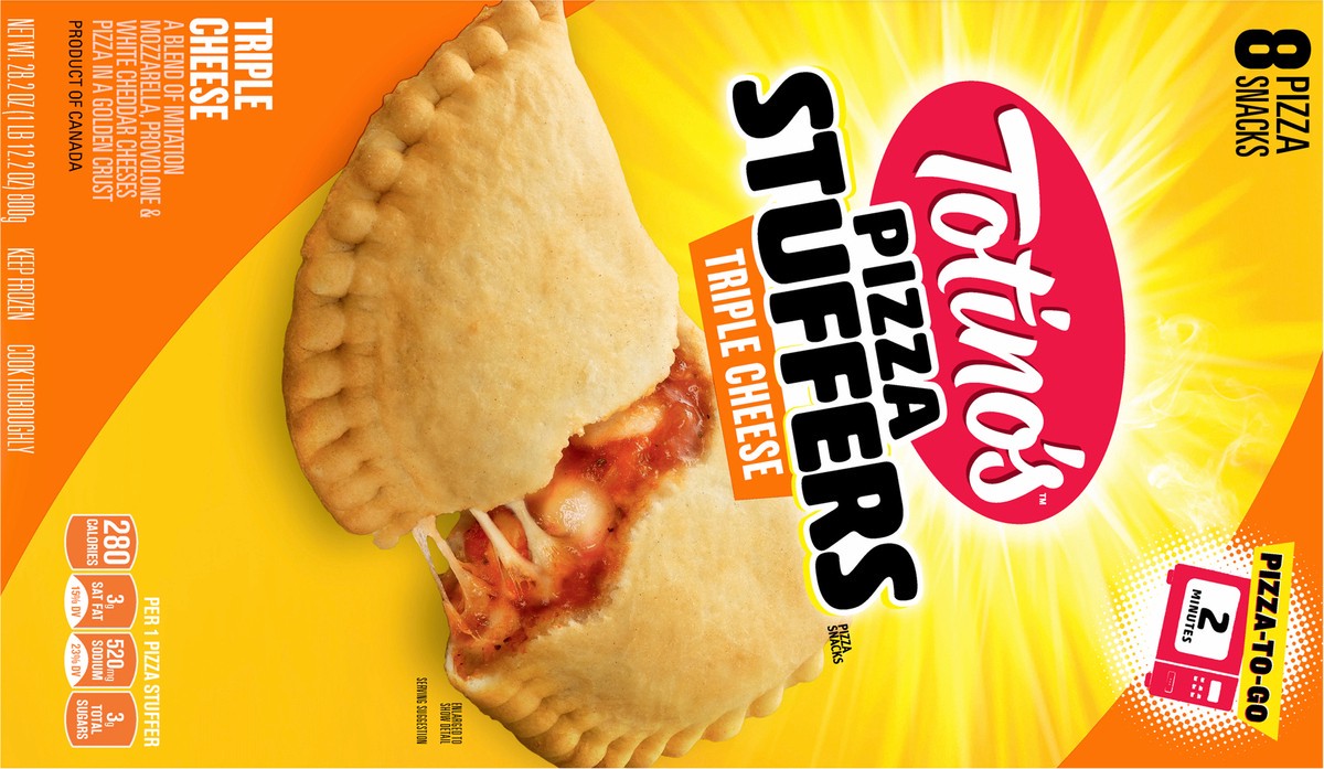 slide 4 of 9, Totino's Pizza Stuffers, Triple Cheese Flavored, Frozen Snacks, 8 ct, 8 ct