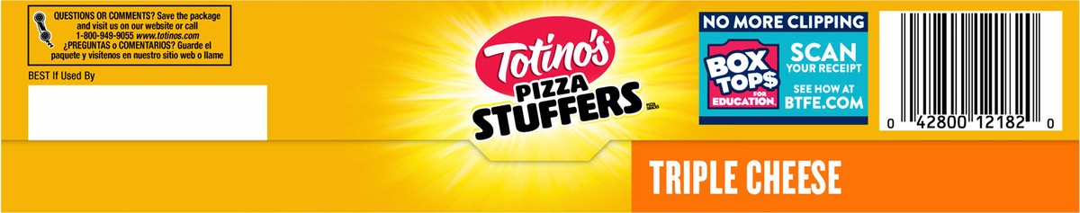 slide 9 of 9, Totino's Pizza Stuffers, Triple Cheese Flavored, Frozen Snacks, 8 ct, 8 ct