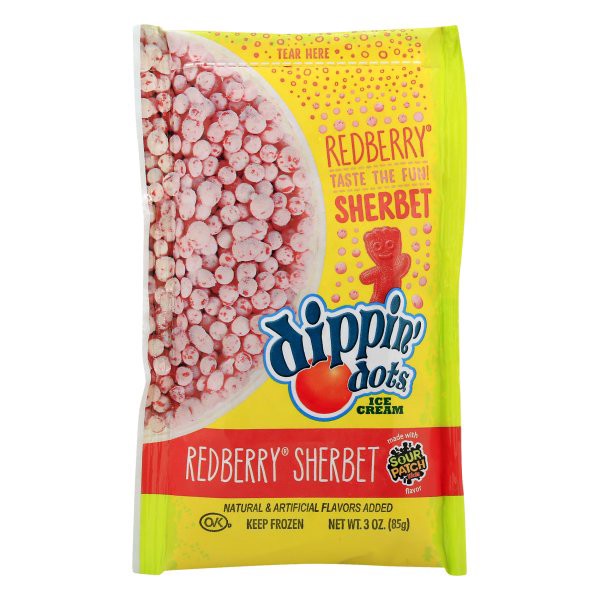 slide 1 of 8, Dippin' Dots Sherbet Redberry Ice Cream, 3 oz