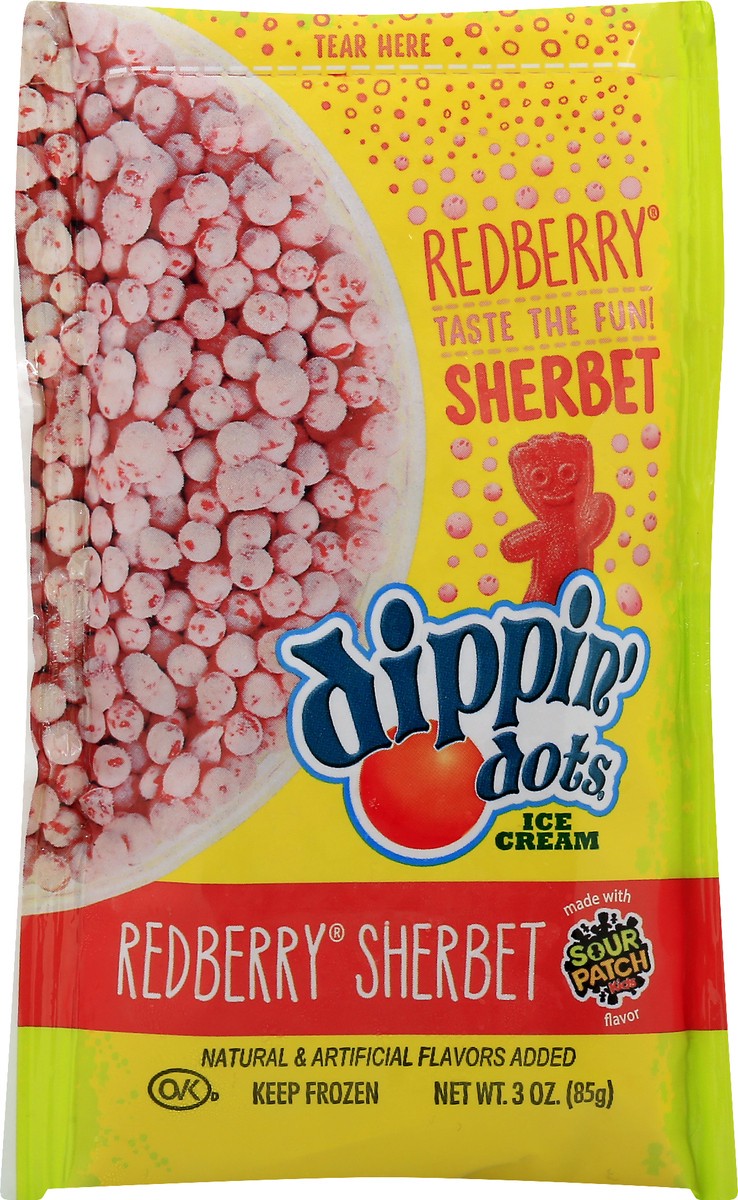 slide 7 of 8, Dippin' Dots Sherbet Redberry Ice Cream, 3 oz