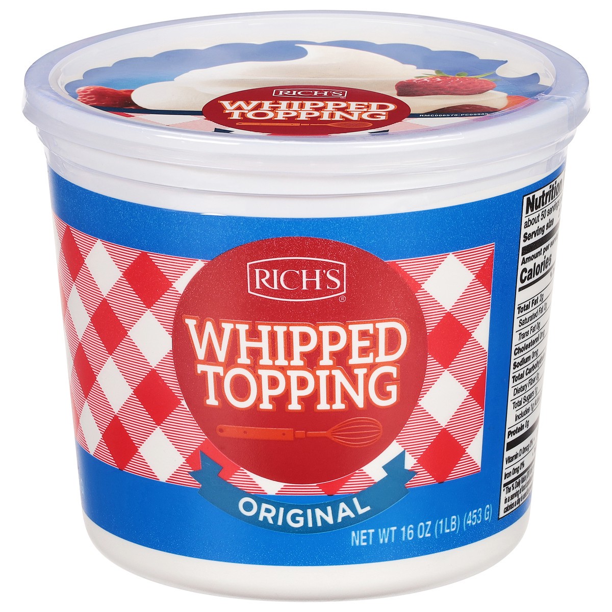 slide 1 of 3, Rich's Original Whipped Topping 16 oz, 16 oz
