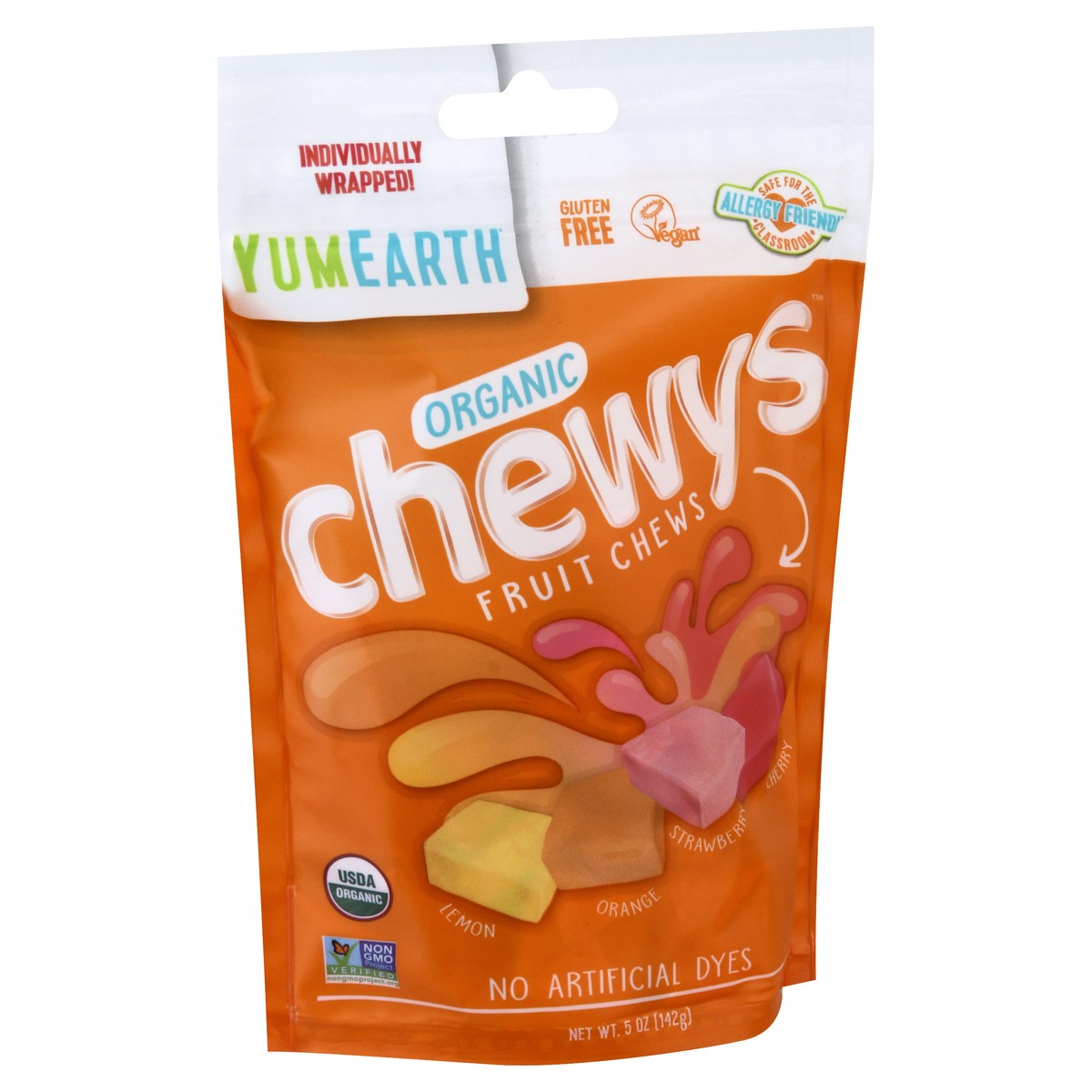 slide 8 of 9, YumEarth Chewys Organic Lemon Orange Strawberry Cherry Fruit Chews 5 oz, 1 ct