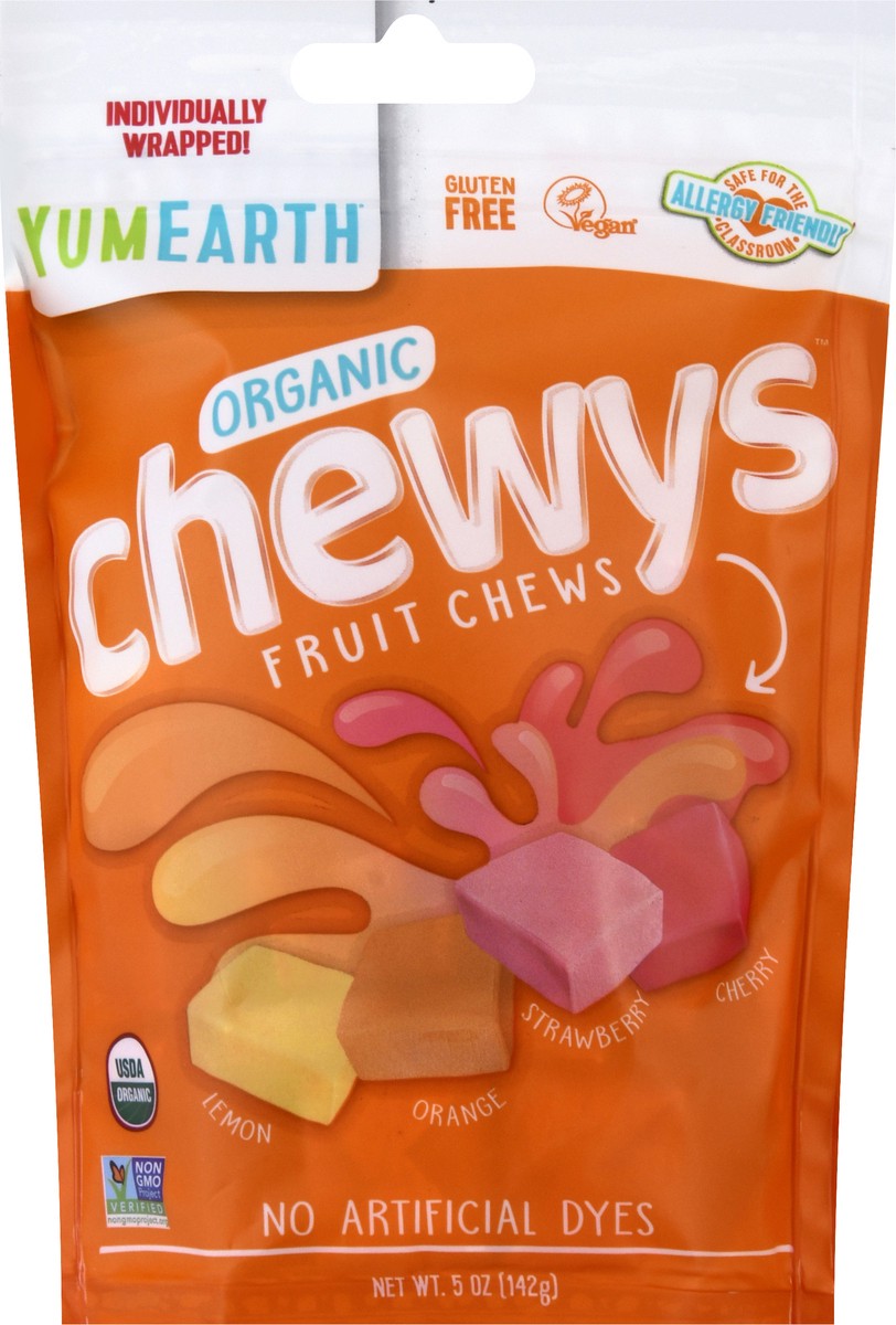 slide 2 of 9, YumEarth Chewys Organic Lemon Orange Strawberry Cherry Fruit Chews 5 oz, 1 ct