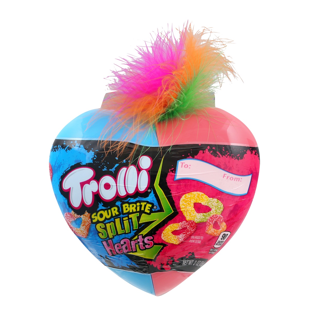 slide 1 of 2, Trolli Splitz Hairy Heart, 3 oz