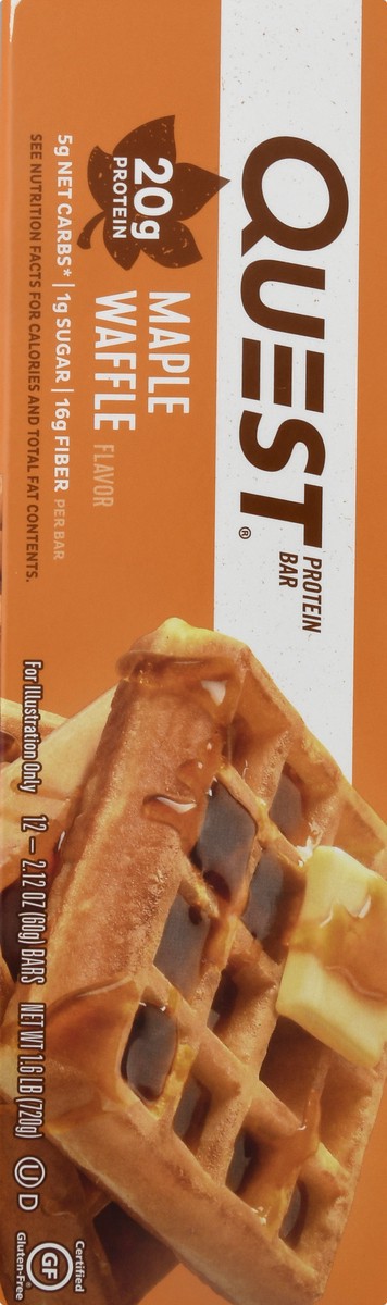slide 13 of 13, Quest Maple Waffle Flavor Protein Bar 12 ea, 12 ct