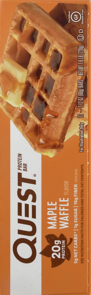 slide 4 of 13, Quest Maple Waffle Flavor Protein Bar 12 ea, 12 ct