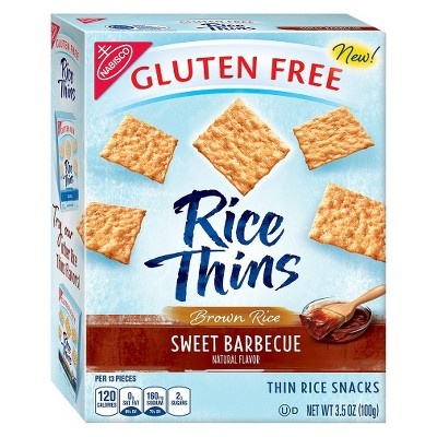 slide 1 of 1, Rice Thins Sweet Barbecue Brown Rice Snacks, 3.5 oz