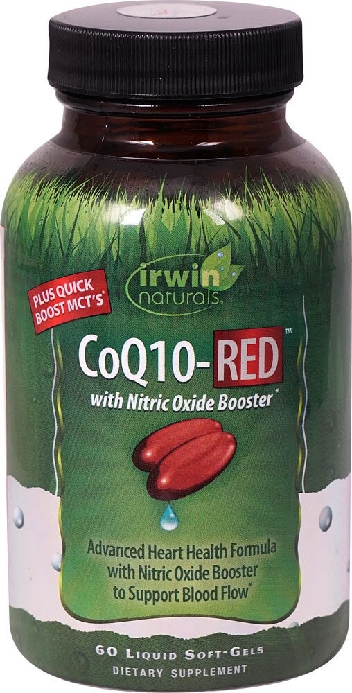 slide 1 of 6, Irwin Naturals CoQ10 Red Liquid Softgels, 60 ct