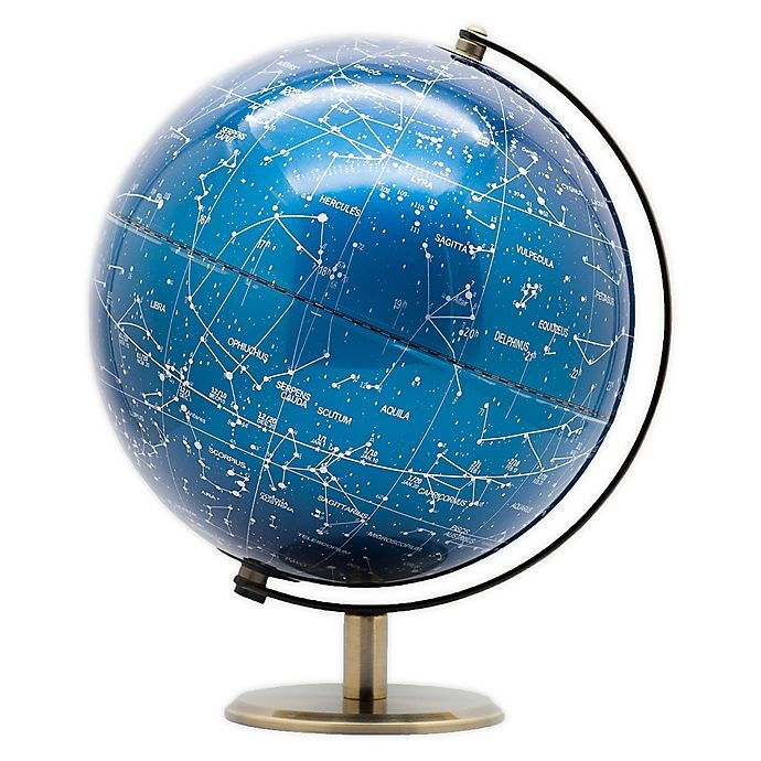 slide 1 of 2, Global Caravan LED Globe - Metallic Blue, 1 ct