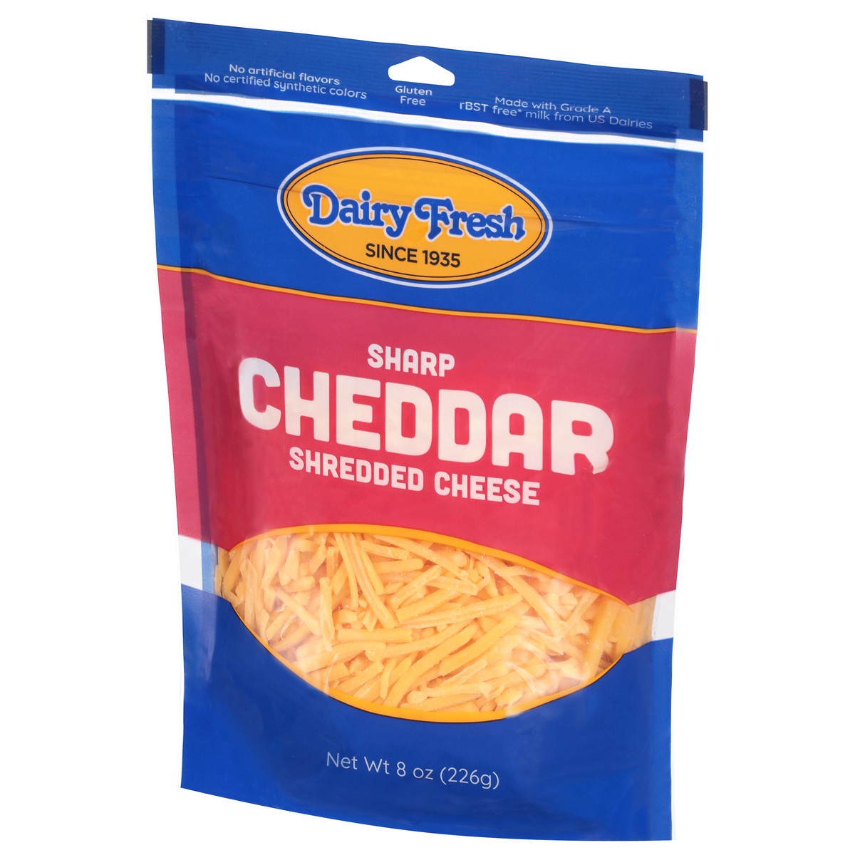 slide 3 of 9, Dairy Fresh Shredded Sharp Cheddar 8 Oz, 8 oz