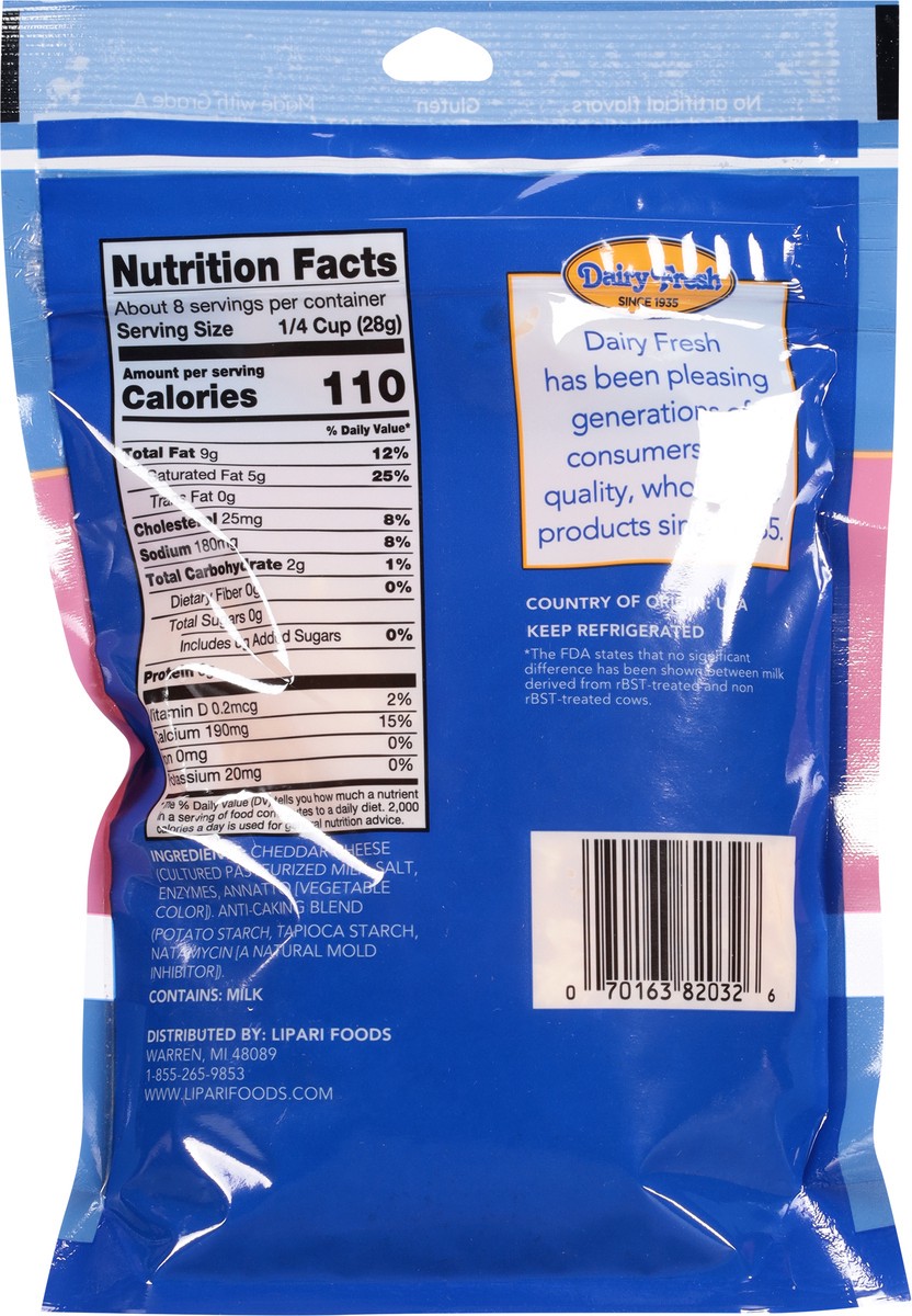 slide 7 of 9, Dairy Fresh Shredded Sharp Cheddar 8 Oz, 8 oz