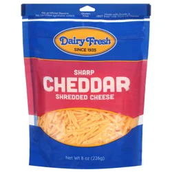 Dairy Fresh Shredded Sharp Cheddar 8 Oz