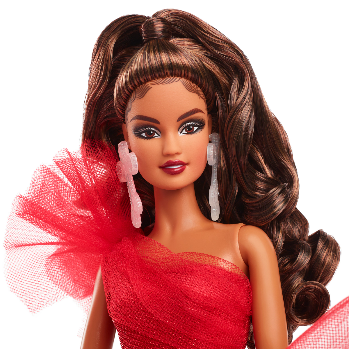 slide 18 of 21, 2024 Holiday Barbie Doll Brown Hair, 1 ct