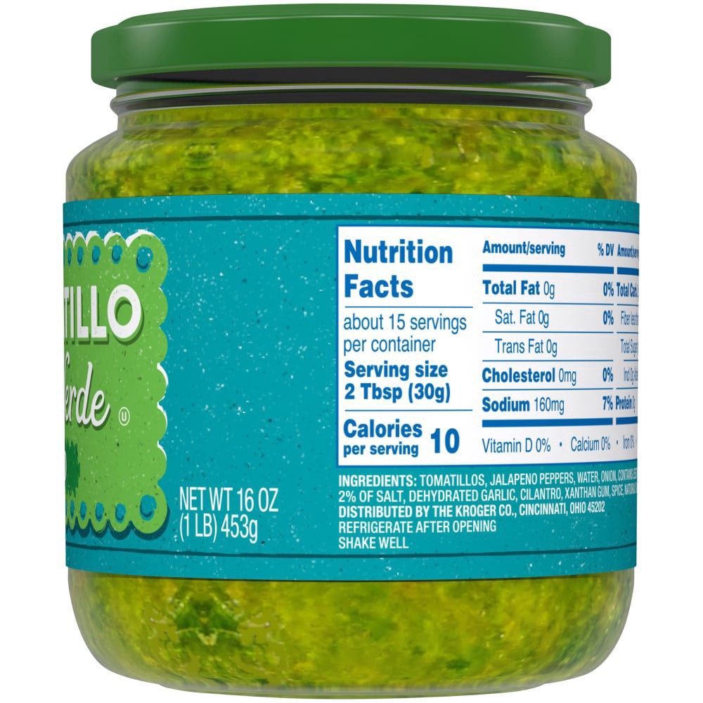 slide 2 of 3, Kroger Tomatillo Salsa Verde - Mild, 16 oz