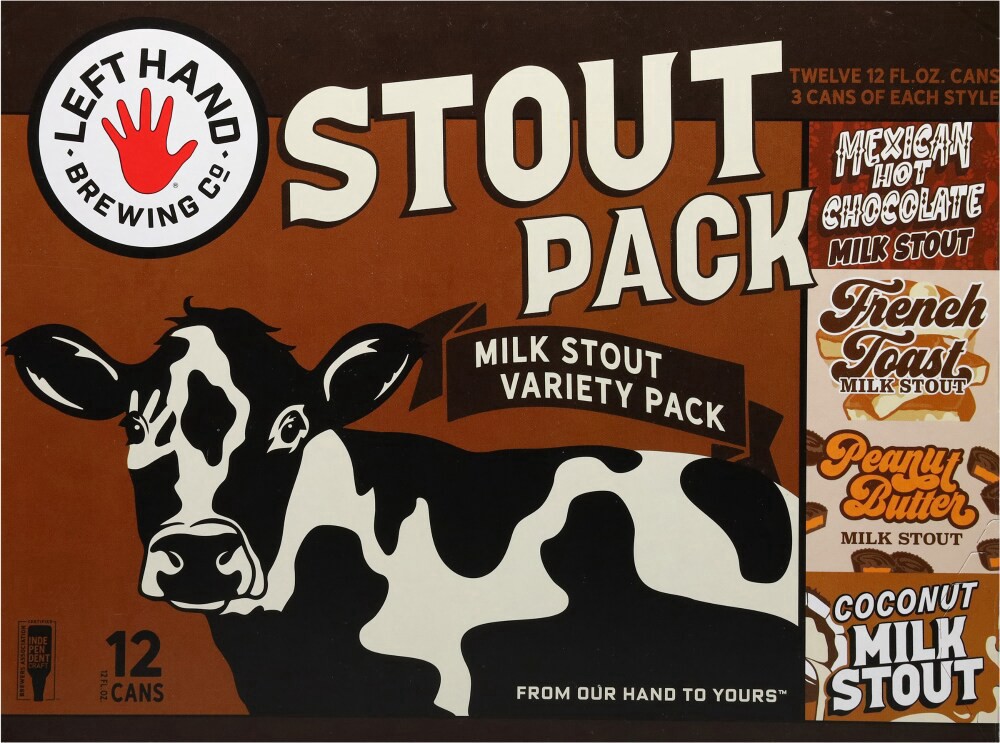 slide 2 of 3, Left Hand Brewing Co. The Milk Box Variety Pack, 12 ct; 12 oz