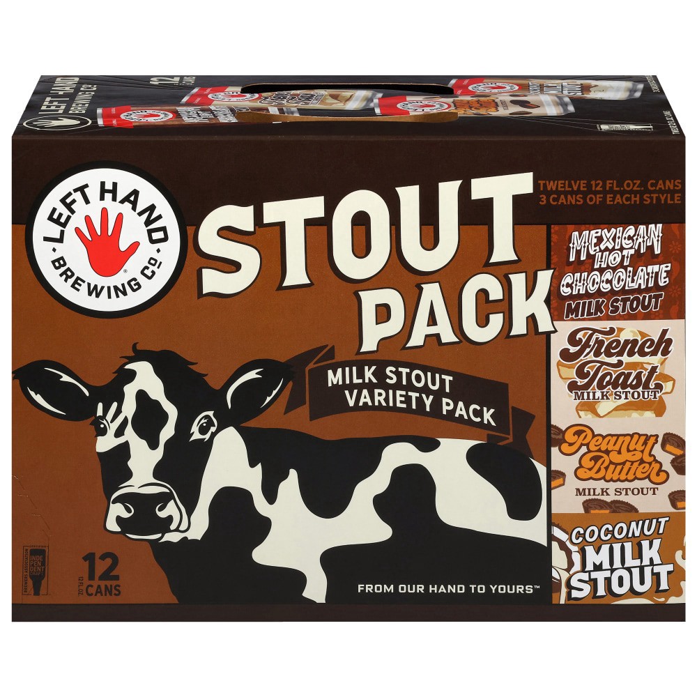slide 3 of 3, Left Hand Brewing Co. The Milk Box Variety Pack, 12 ct; 12 oz