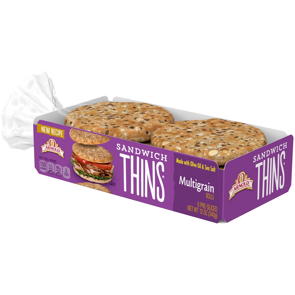 slide 6 of 8, Arnold Multigrain Rolls, 6 count, 12 oz, 6 ct