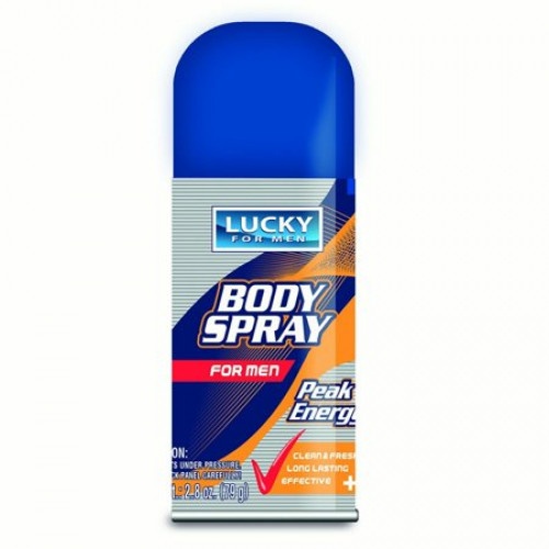 slide 1 of 1, Lucky Super Soft For Men Body Spray Peak Energy, 5 oz