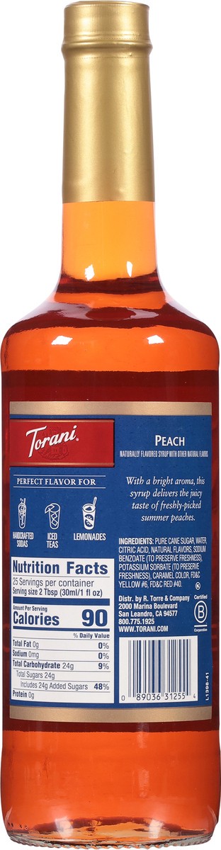 slide 3 of 13, Torani Peach Syrup - 750 ml, 750 ml