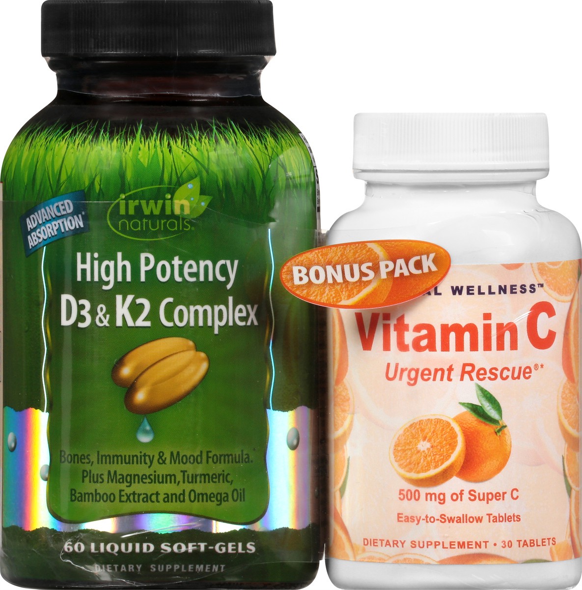 slide 9 of 12, Irwin Naturals Bonus Pack High Protein D3 & K2 Complex 60 ea, 60 ct