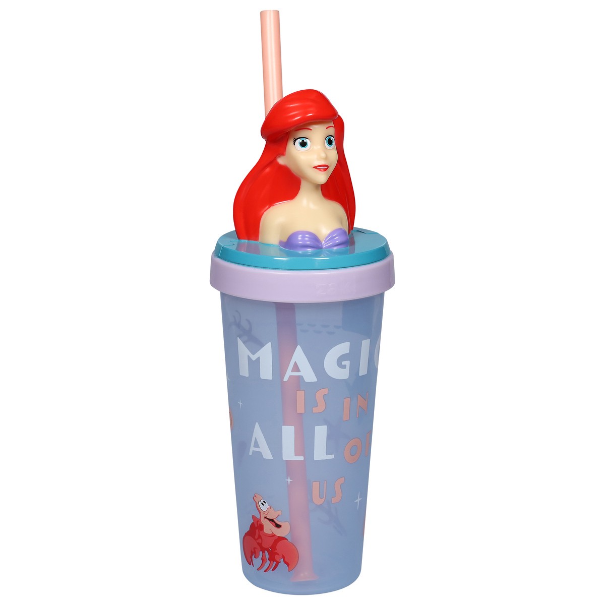 slide 5 of 9, Zak! Designs Everyday Smiles Princess Ariel Super Sipper Tumbler 18 Oz 1 ea, 1 ct