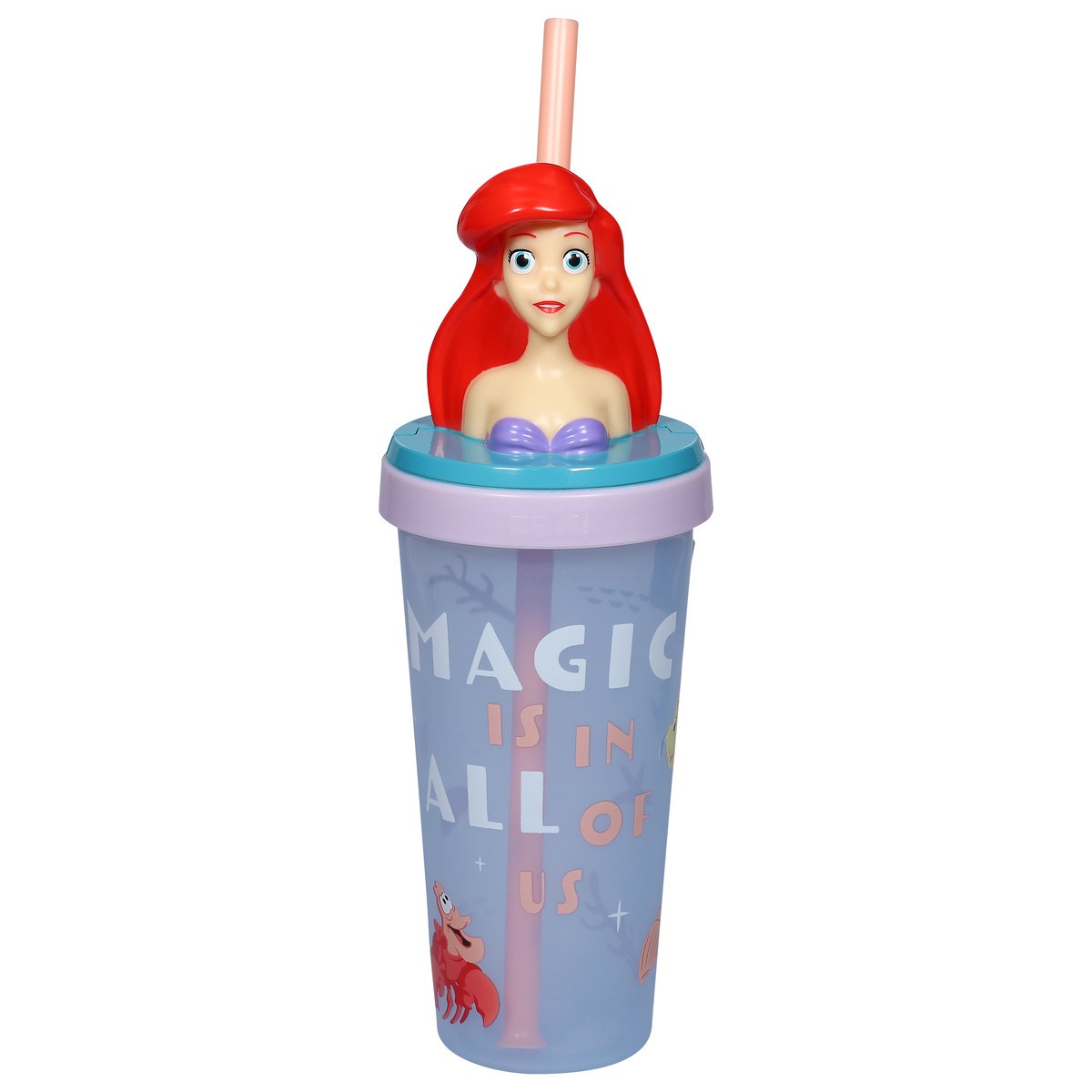 slide 1 of 9, Zak! Designs Everyday Smiles Princess Ariel Super Sipper Tumbler 18 Oz 1 ea, 1 ct