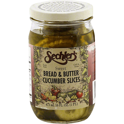 slide 2 of 2, Sechler's Pickle Bread & Butter Slices, 16 oz