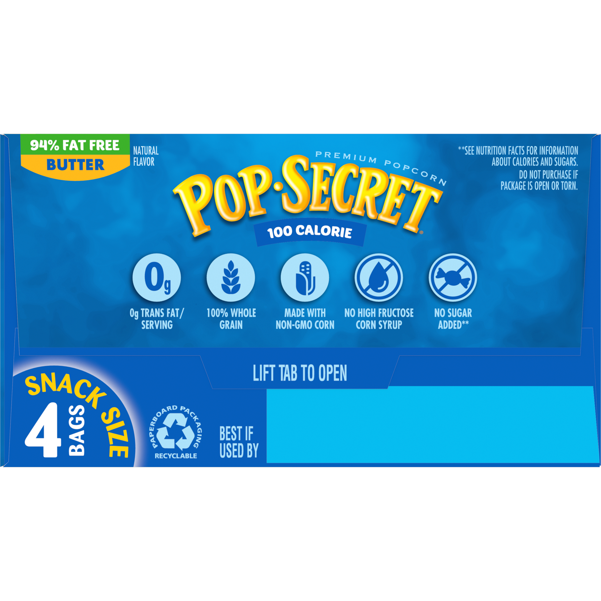 slide 2 of 5, Pop-Secret Snack Size Premium Butter Popcorn Snack Size 4 ea, 4 ct