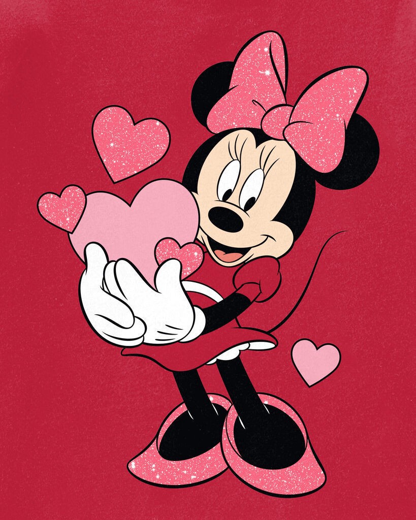 slide 2 of 2, Carter's Toddler Minnie Mouse Valentine's Day Tee - Red Red 2T, 1 ct
