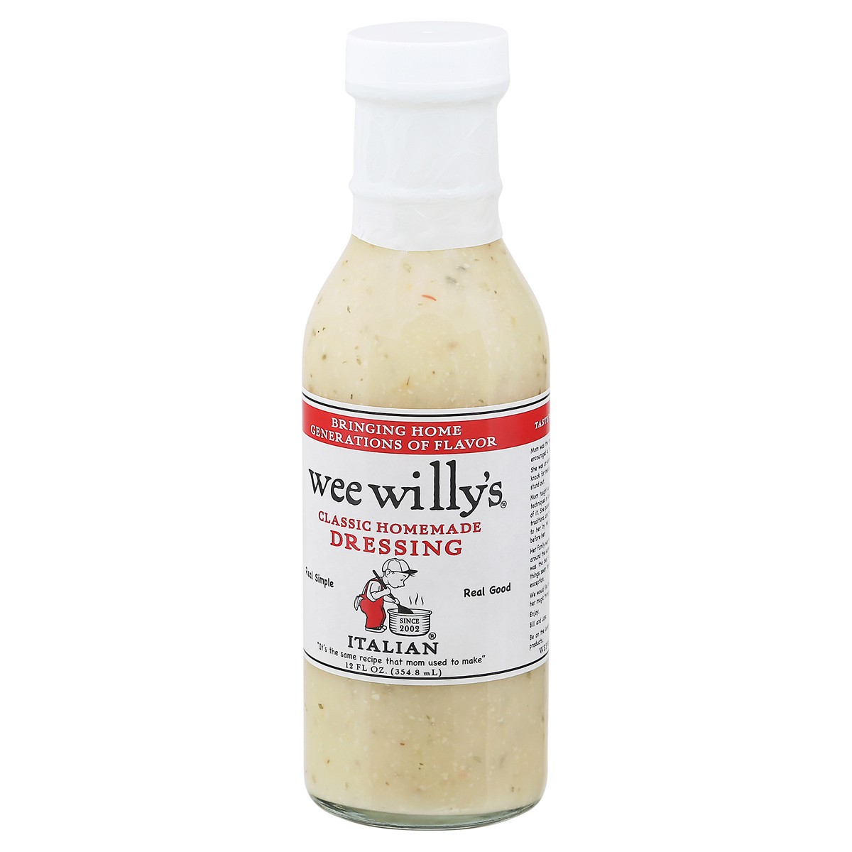 slide 5 of 13, Wee Willy's Italian Dressing 12 fl oz, 12 fl oz