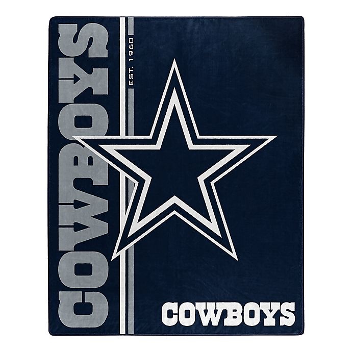 slide 1 of 1, NFL Dallas Cowboys Royal Plush Raschel Throw, 1 ct