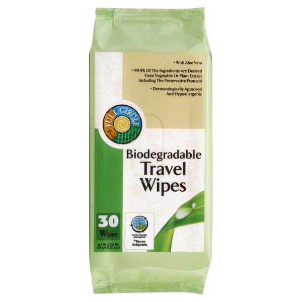 slide 1 of 1, Full Circle Biodegradable Travel Wipes, 30 ct